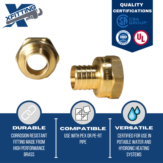 1 Inch PEX-B Barb Crimp X 1 Inch FEMALE NPT ADAPTER