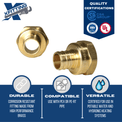 3/4 Inch PEX-B Barb Crimp X 3/4 Inch FEMALE NPT ADAPTER