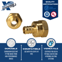 1/2 Inch PEX-B Barb Crimp X 1/2 Inch FEMALE NPT ADAPTER