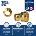 1 Inch PEX-B Barb Crimp X 3/4 Inch FEMALE NPT ADAPTER
