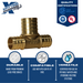 3/4 Inch x 3/4 Inch x 1 Inch PEX-B Barb Crimp Reducing Tee