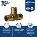 3/4 Inch PEX-B Barb Crimp Tee