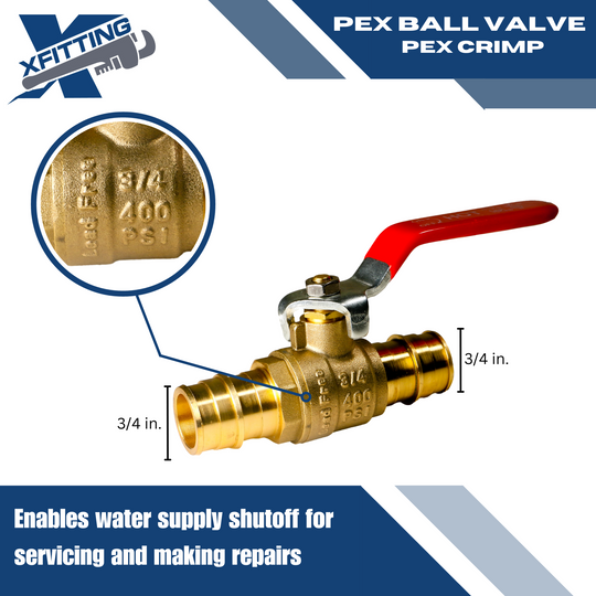 3/4 inch Pex-A Expansion Ball Hot (Red)