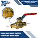 3/4 Inch PEX-B Barb Crimp Ball Valve Hot (Red)