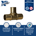 1 Inch PEX-B Barb Crimp Tee