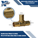 5/8 Inch PEX-B Barb Crimp Tee