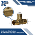 3/4 Inch PEX-B Barb Crimp Tee