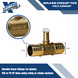 1 Inch x 1 Inch x 1/2 Inch PEX-B Barb Crimp Reducing Tee