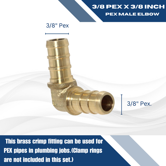 3/8 inch PEX-B Barb Elbow