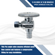 1/4 Inch OD Compression x 1/2 Inch PEX-B Barb Angle Valve