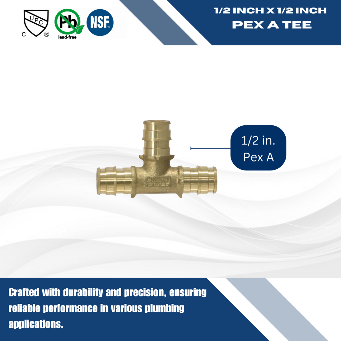1/2 Inch Pex-A Expansion Tee