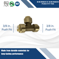 3/8 inch Push-to-Connect Tee