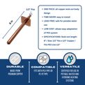 1/2 inch PEX-B Barb Stub Out Straight with Flange, 8 inch Long