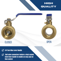 3/4 Inch Brass Sweat Shut Off Ball Valve, 600 WOG (Water, Oil Gas)