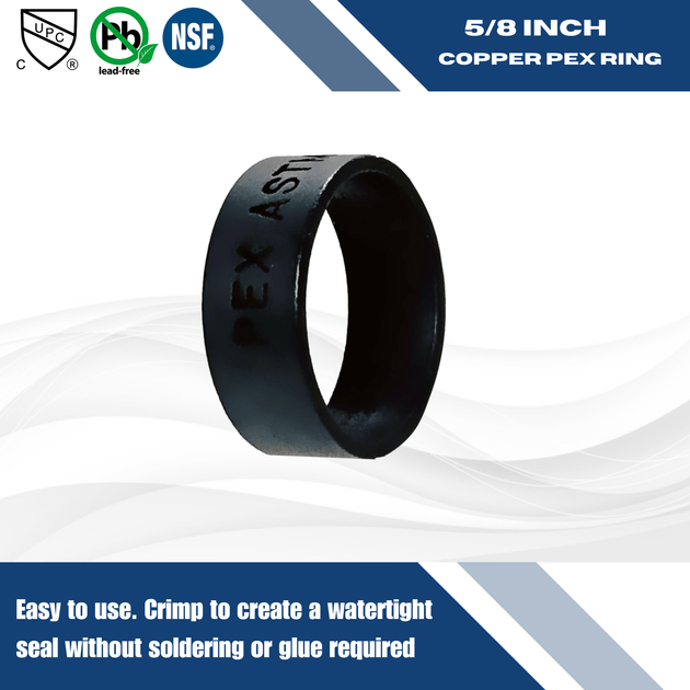 5/8 Inch Copper PEX-B Barb ring