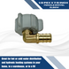 1/2 Inch PEX-B Barb x 7/8 Inch FNPT Swivel Elbow