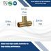 3/4 Inch PB (Polybutylene) x 3/4 Inch PB x 3/4 Inch PEX-B Barb Crimp Tee