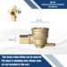 3/4 inch PEX-B Barb x 3/4 inch FNPT Elbow Drop Ear