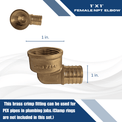 1 inch PEX-B Barb x 1 inch FNPT Elbow