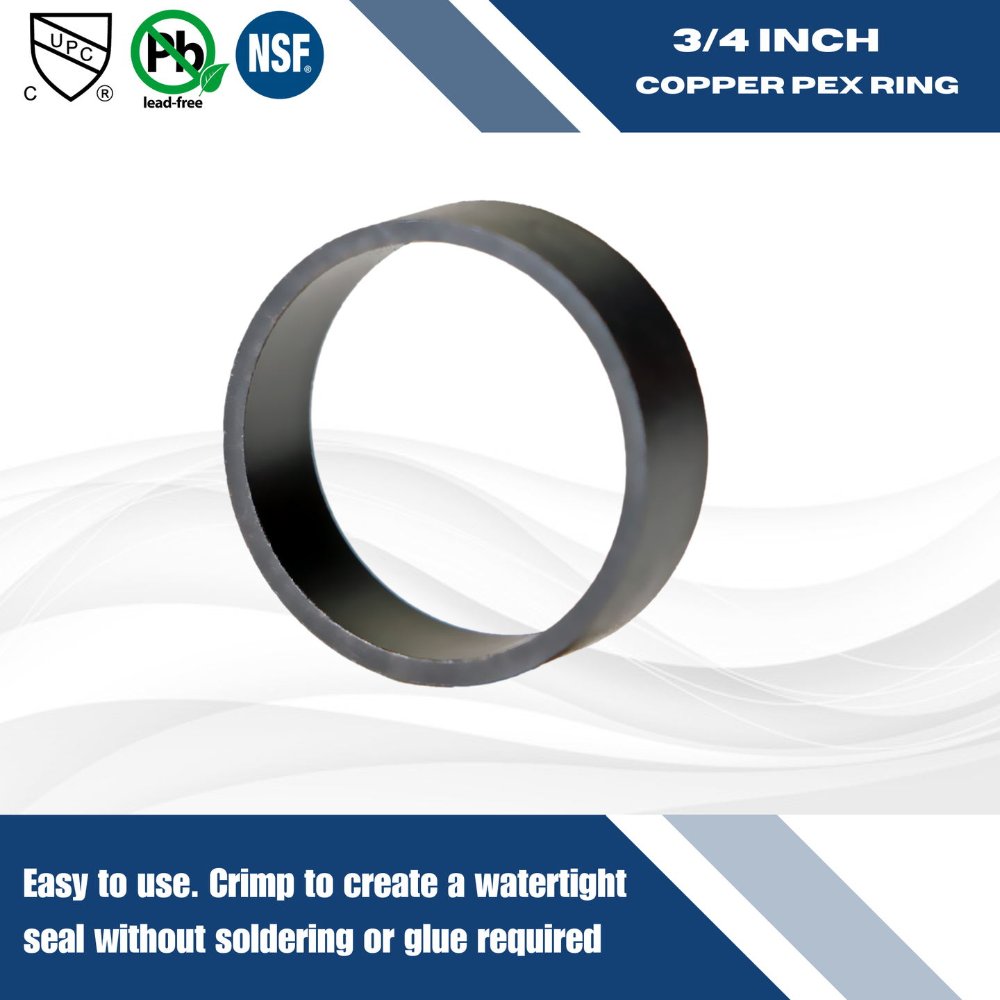 3/4 Inch Copper PEX-B Barb ring