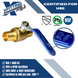 1 Inch PEX-B Barb Crimp Ball Valve Cold (Blue)
