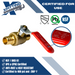 3/4 Inch PEX-B Barb Crimp Ball Valve Hot (Red)