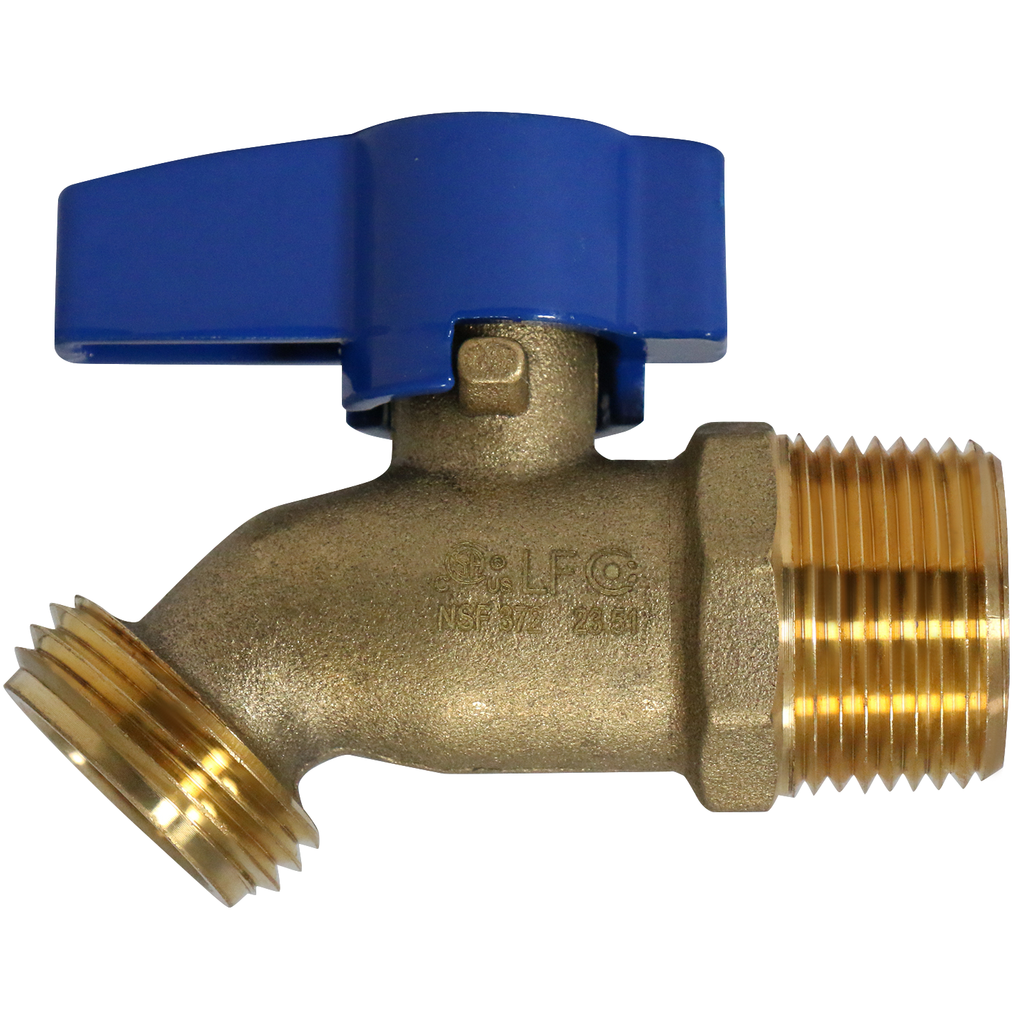  MPT x GHT Hose Bibb Valve Measuring MPT 3/4" x 3/4" GHT Specifically Garden Hose Valve