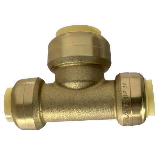 1/2 Inch x 1/2 Inch x 3/4 Inch Push-to-Connect Tee