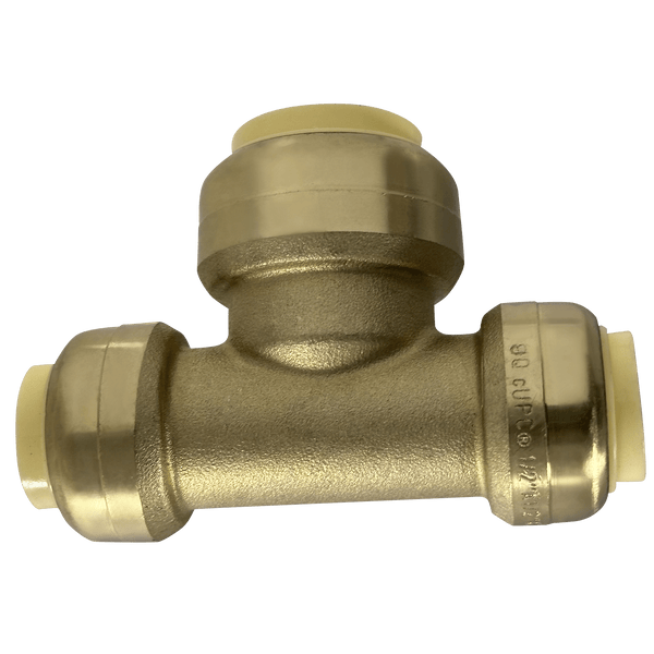 1/2 Inch x 1/2 Inch x 3/4 Inch Push-to-Connect Tee