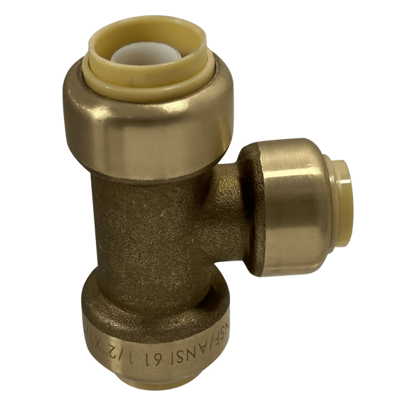 1/2 Inch x 1/2 Inch x 3/8 Inch Push-to-Connect Tee