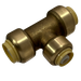 1/2 Inch x 1/2 Inch x 3/8 Inch Push-to-Connect Tee