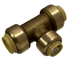 1/2 Inch x 1/2 Inch x 3/8 Inch Push-to-Connect Tee