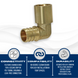 3/4 inch PEX-B Barb x 3/4 inch Male Sweat Adapter Elbow