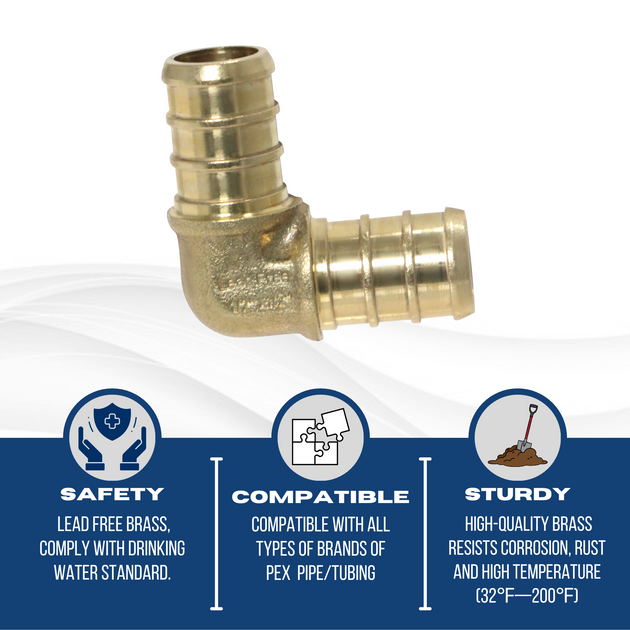 1/2 inch PEX-B Barb Elbow