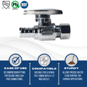 1/2 Inch  PEX-B Barb x 3/8 Inch OD Compression Straight Valve
