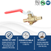 1/2 Inch PEX-B Barb Ball Valve With Drop Ear Red