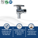 3/8 Inch OD Compression x 1/2 Inch PEX-B Barb Angle Valve