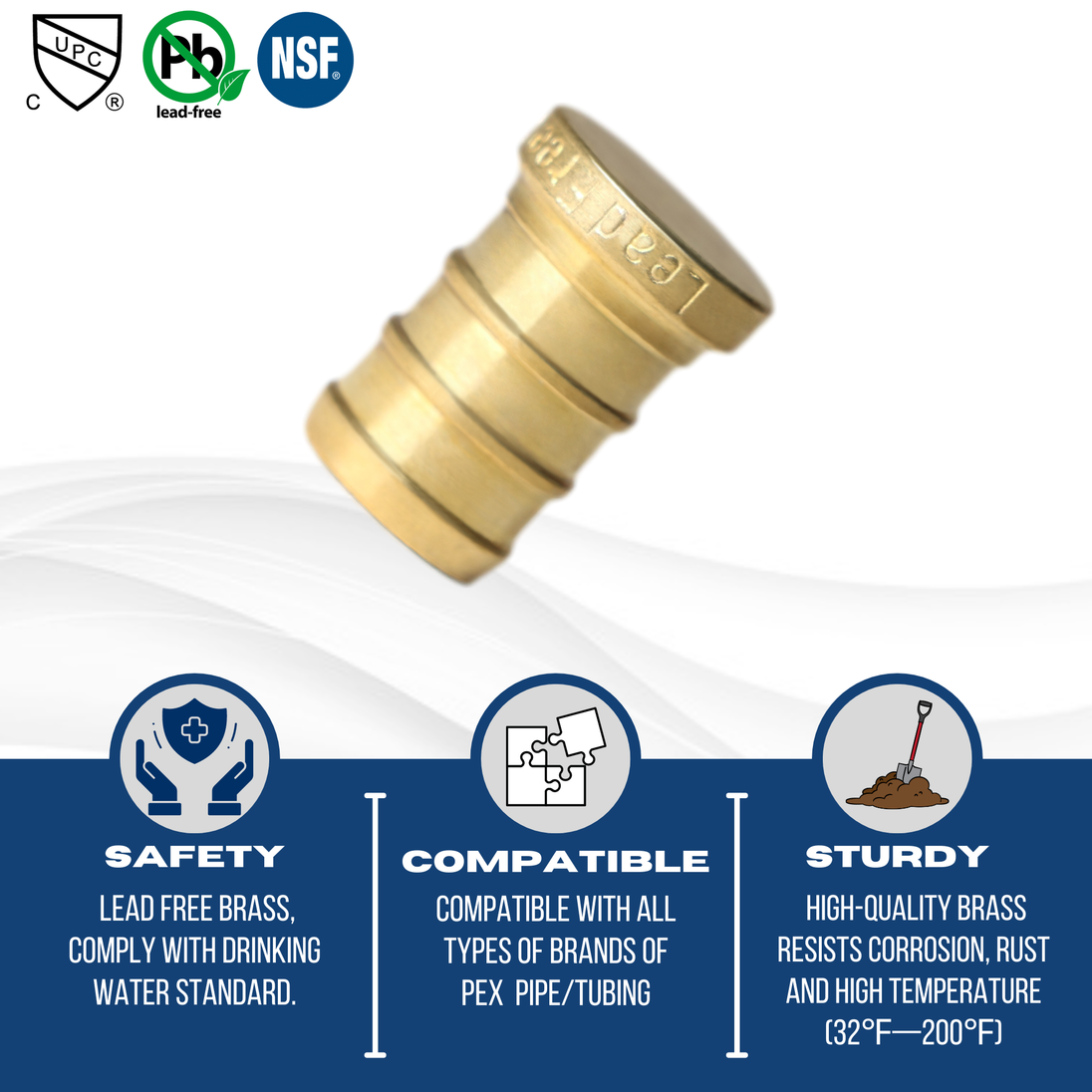 1/2 inch PEX-B Barb Plug