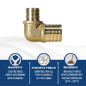 1 inch x 3/4 inch PEX-B Barb Elbow