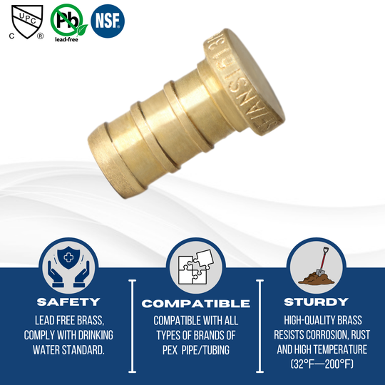 3/8 inch PEX-B Barb Plug