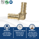 3/8 inch PEX-B Barb Elbow