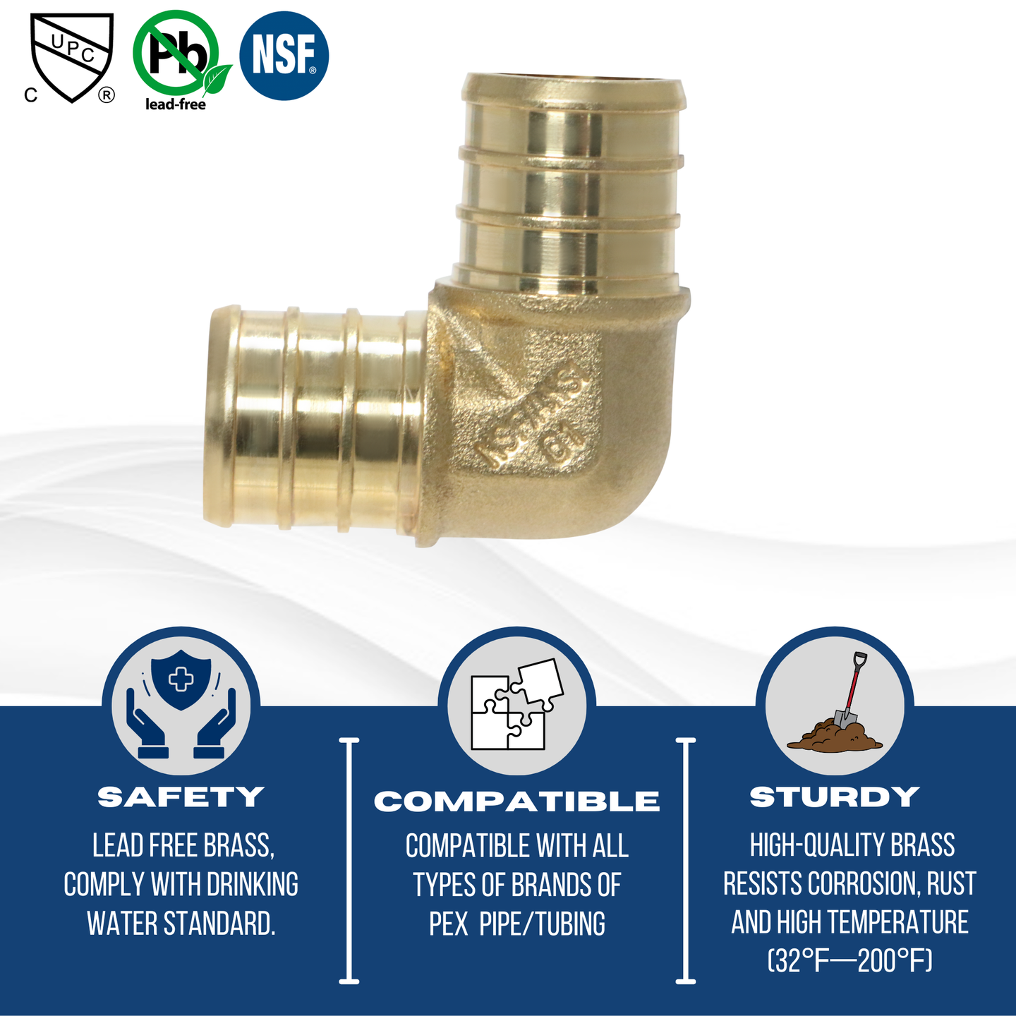 3/4 inch PEX-B Barb Elbow