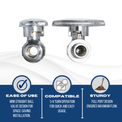 1/2 inch PEX-B Barb Crimp Mini Straight Valve