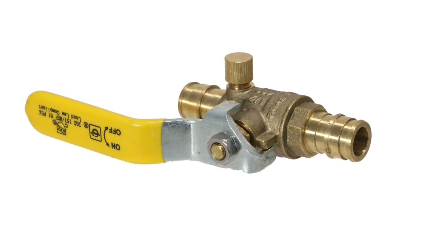 1/2 Inch Pex-A Expansion Ball Valve with Drain