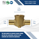 1 Inch PEX-B Barb Crimp Female NPT Tee