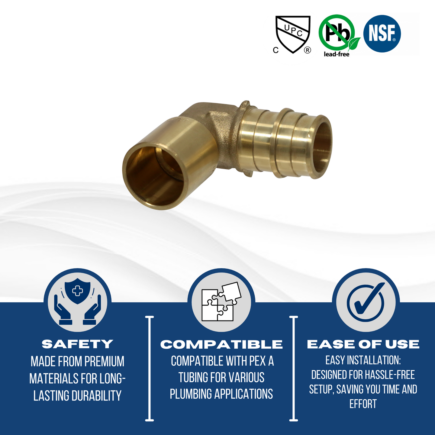 Pex-A Expansion 3/4 Inch x 3/4 Inch Male Elbow Sweat