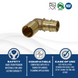 Pex-A Expansion 3/4 Inch x 3/4 Inch Male Elbow Sweat
