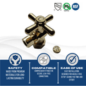 5/8 inch x 3/8 inch OD Compression Angle Valve, Golden