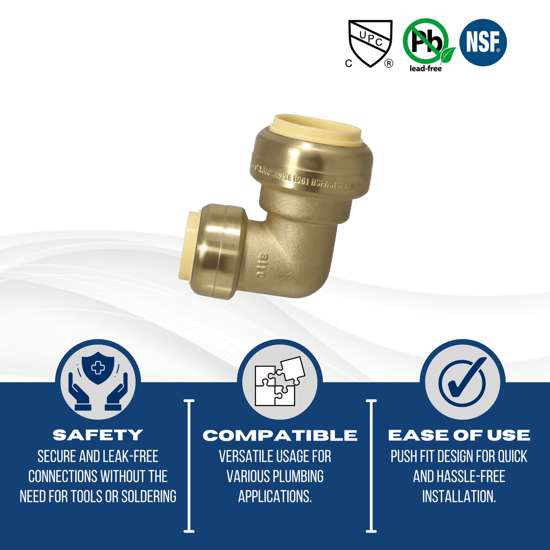 1 inch x 3/4 inch Push-to-Connect Elbow