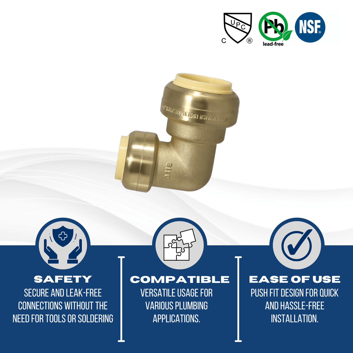 1 inch x 3/4 inch Push-to-Connect Elbow